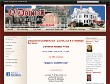 Tablet Screenshot of odonnellfuneralhome.com